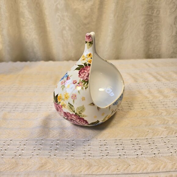 Vintage Grace Teaware Fine Porcelain Floral Gravy Boat - Picture 1 of 8